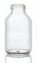 Afbeelding van 100 ml infuusflacon, helder, type 3 geblazen glas