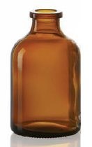 Afbeelding van 100 ml injectieflacon, amber, type 2 geblazen glas
