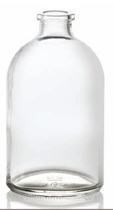 Afbeelding van 100 ml injectieflacon, helder, type 2 geblazen glas