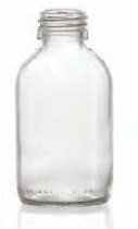 Afbeelding van 100 ml siroopfles, helder, type 3 geblazen glas