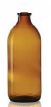 Afbeelding van 1000 ml infuusflacon, amber, type 2 geblazen glas