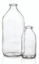 Afbeelding van 1000 ml infuusflacon, helder, type 1 geblazen glas