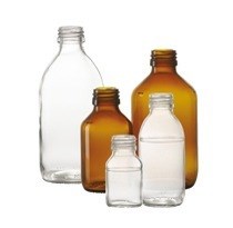 Afbeelding van 1000 ml siroopfles, amber, type 3 geblazen glas
