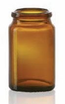 Afbeelding van 11.5 ml tabletpot, amber, type 3 geblazen glas
