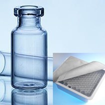 Afbeelding van 10 ml - 10R injectieflacon - steriel, helder, type 1 buisglas, Nest & Tub