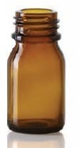 Afbeelding van 15 ml druppelfles, amber, type 3 geblazen glas