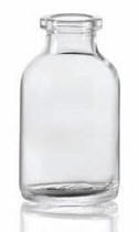 Afbeelding van 20 ml injectieflacon, helder, type 3 geblazen glas