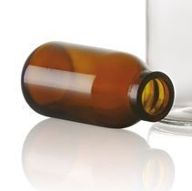Afbeelding van 250 ml infuusflacon, amber, type 1 geblazen glas