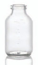 Afbeelding van 50 ml infuusflacon, helder, type 2 geblazen glas