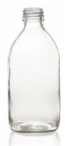 Afbeelding van 500 ml siroopfles, helder, type 3 geblazen glas