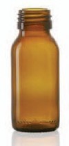 Afbeelding van 60 ml druppelfles, amber, type 3 geblazen glas
