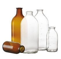 Afbeelding van 60 ml infuusfles, helder, type 1 geblazen glas