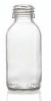 Afbeelding van 60 ml siroopfles, helder, type 3 geblazen glas